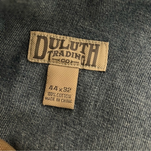 Duluth Trading Co Men's Size 44x32 Blue/Tan Inner Lining Relaxed Jeans Work - Picture 7 of 10